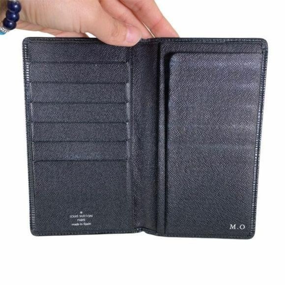 Authentic Louis Vuitton Wallet Long Porte Shekel Cult Credit Black Leather LV Vi - Picture 4 of 12